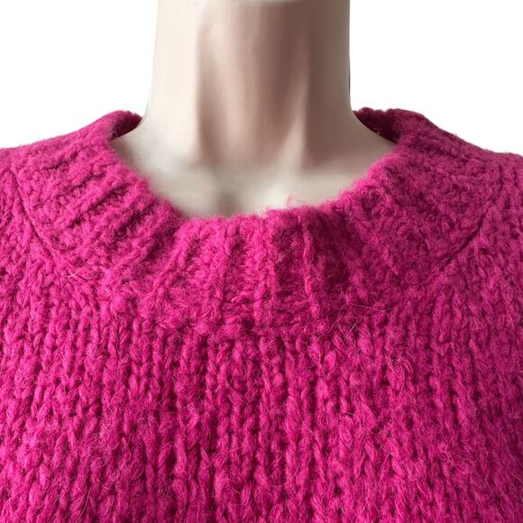 Isabel Marant Étoile Pink Alpaca Wool Blend Oversized Sweater, Size S/ 36 - Picture 10 of 15